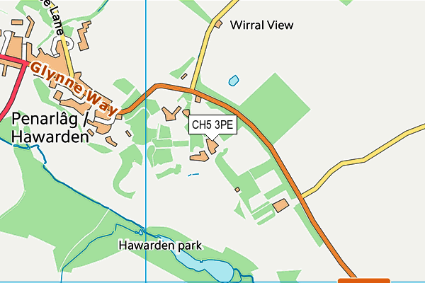 CH5 3PE map - OS VectorMap District (Ordnance Survey)