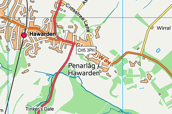 CH5 3PH map - OS VectorMap District (Ordnance Survey)