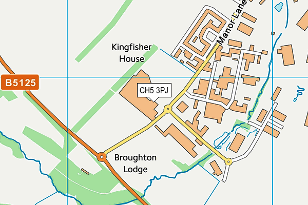 CH5 3PJ map - OS VectorMap District (Ordnance Survey)