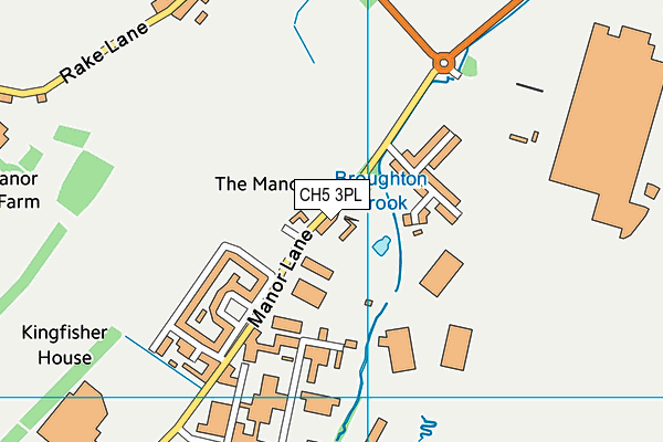 CH5 3PL map - OS VectorMap District (Ordnance Survey)