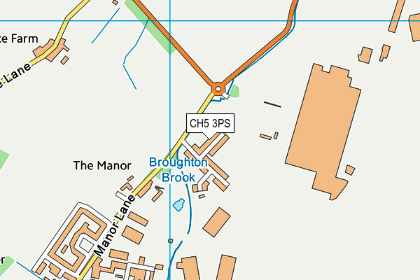 CH5 3PS map - OS VectorMap District (Ordnance Survey)