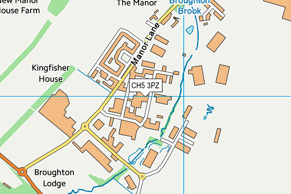 CH5 3PZ map - OS VectorMap District (Ordnance Survey)