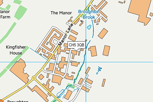 CH5 3QB map - OS VectorMap District (Ordnance Survey)