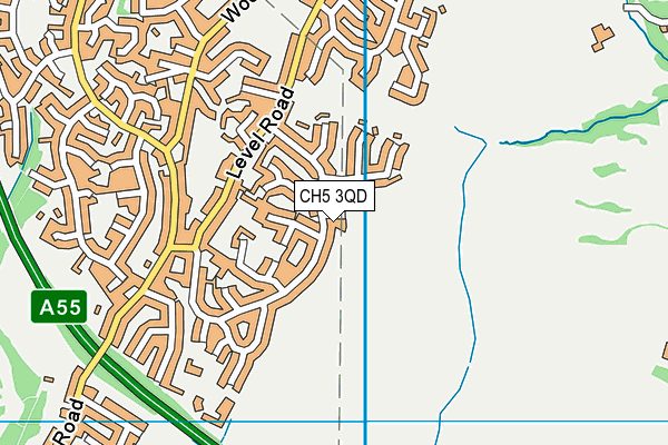 CH5 3QD map - OS VectorMap District (Ordnance Survey)