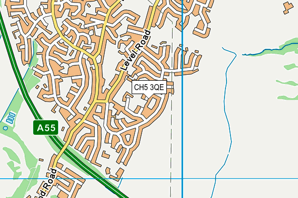 CH5 3QE map - OS VectorMap District (Ordnance Survey)