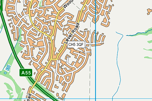 CH5 3QF map - OS VectorMap District (Ordnance Survey)