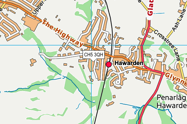 CH5 3QH map - OS VectorMap District (Ordnance Survey)