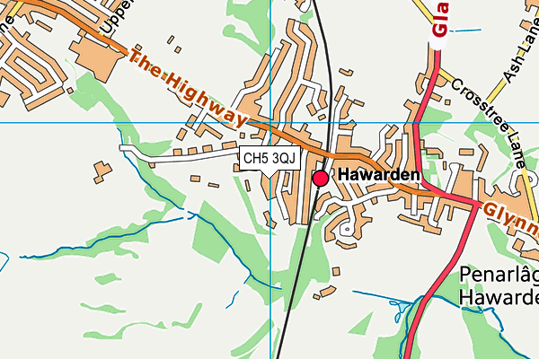 CH5 3QJ map - OS VectorMap District (Ordnance Survey)