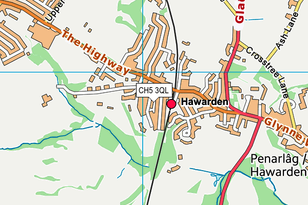 CH5 3QL map - OS VectorMap District (Ordnance Survey)