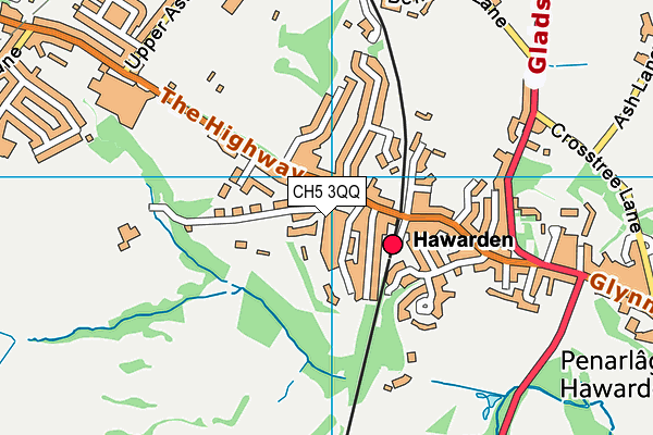 CH5 3QQ map - OS VectorMap District (Ordnance Survey)