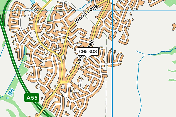 CH5 3QS map - OS VectorMap District (Ordnance Survey)