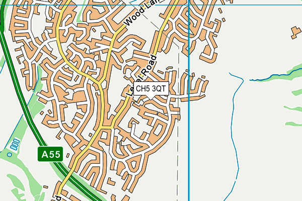 CH5 3QT map - OS VectorMap District (Ordnance Survey)