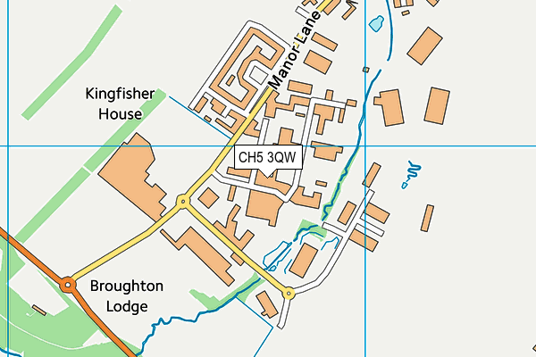 CH5 3QW map - OS VectorMap District (Ordnance Survey)