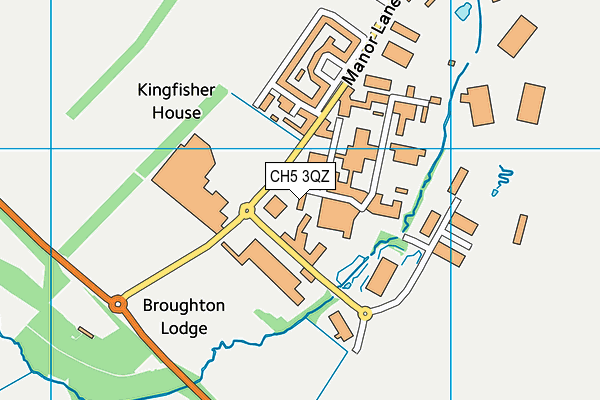 CH5 3QZ map - OS VectorMap District (Ordnance Survey)