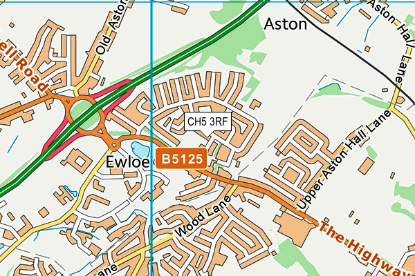 CH5 3RF map - OS VectorMap District (Ordnance Survey)