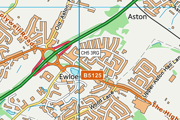 CH5 3RG map - OS VectorMap District (Ordnance Survey)