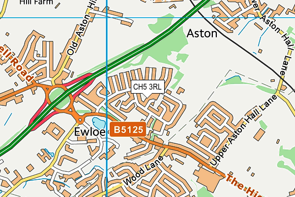 CH5 3RL map - OS VectorMap District (Ordnance Survey)