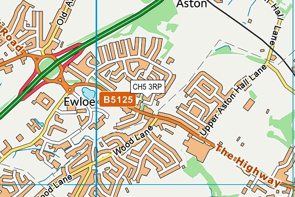 CH5 3RP map - OS VectorMap District (Ordnance Survey)