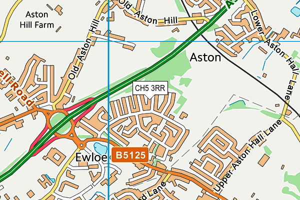 CH5 3RR map - OS VectorMap District (Ordnance Survey)