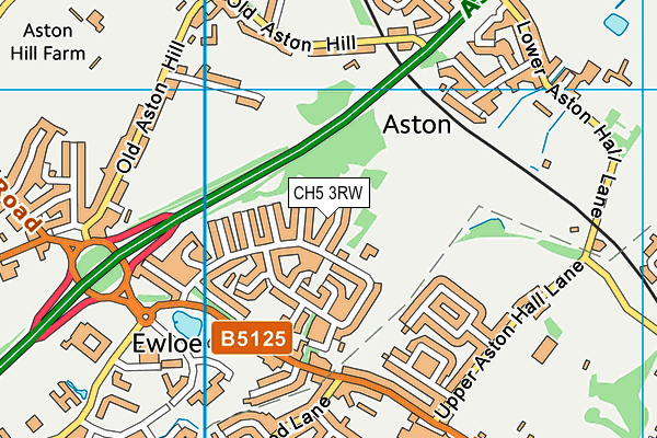 CH5 3RW map - OS VectorMap District (Ordnance Survey)