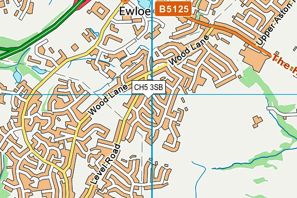 CH5 3SB map - OS VectorMap District (Ordnance Survey)