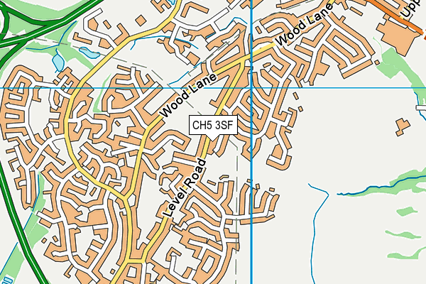 CH5 3SF map - OS VectorMap District (Ordnance Survey)