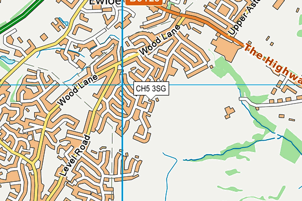 CH5 3SG map - OS VectorMap District (Ordnance Survey)