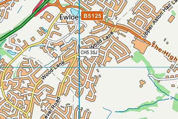 CH5 3SJ map - OS VectorMap District (Ordnance Survey)