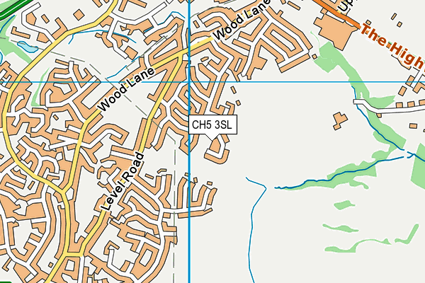 CH5 3SL map - OS VectorMap District (Ordnance Survey)