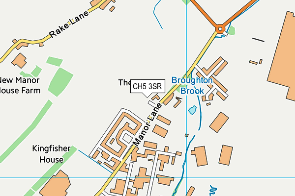 CH5 3SR map - OS VectorMap District (Ordnance Survey)