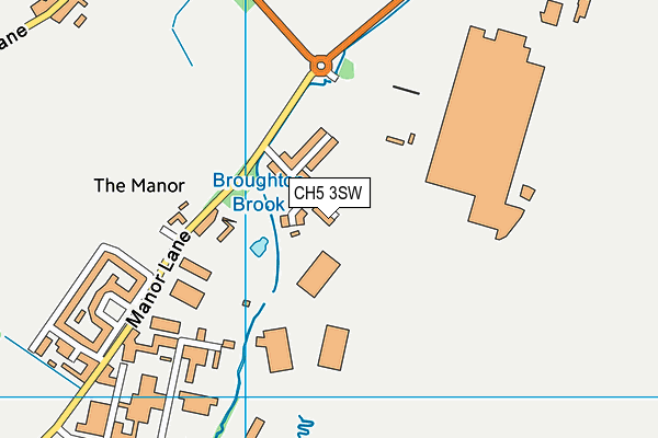 CH5 3SW map - OS VectorMap District (Ordnance Survey)