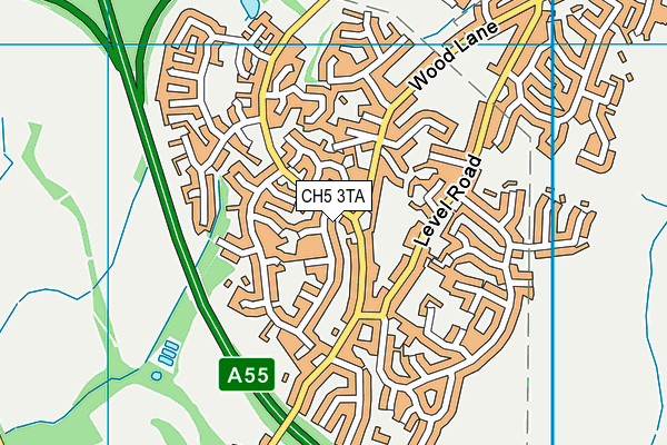 CH5 3TA map - OS VectorMap District (Ordnance Survey)