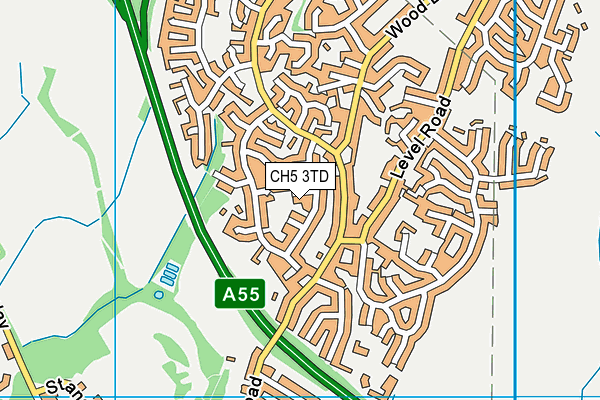 CH5 3TD map - OS VectorMap District (Ordnance Survey)