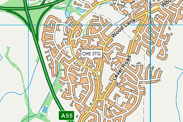 CH5 3TG map - OS VectorMap District (Ordnance Survey)