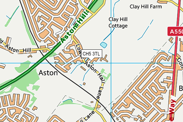 CH5 3TL map - OS VectorMap District (Ordnance Survey)