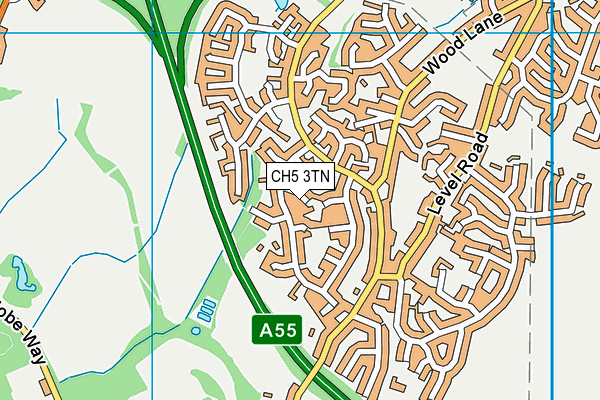 CH5 3TN map - OS VectorMap District (Ordnance Survey)