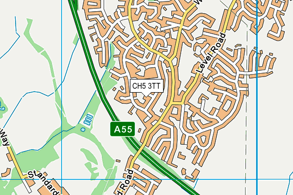 CH5 3TT map - OS VectorMap District (Ordnance Survey)