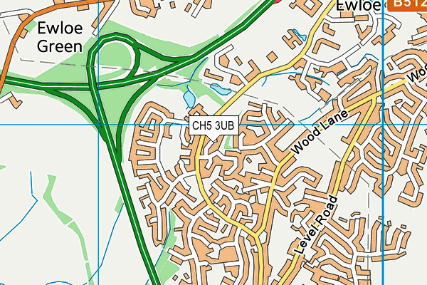 CH5 3UB map - OS VectorMap District (Ordnance Survey)