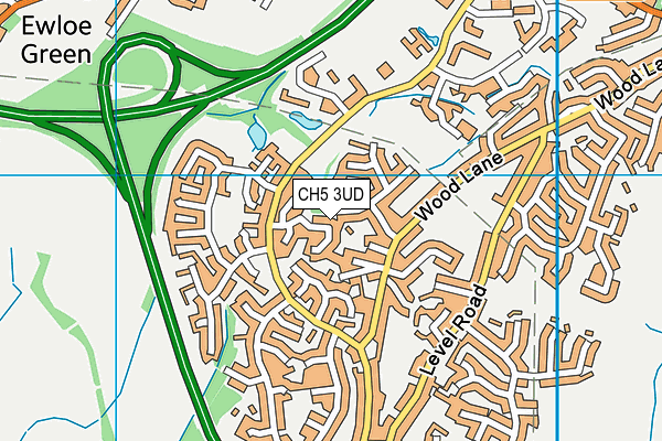 CH5 3UD map - OS VectorMap District (Ordnance Survey)
