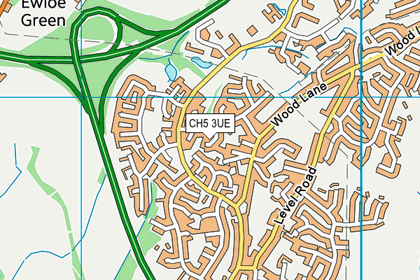 CH5 3UE map - OS VectorMap District (Ordnance Survey)