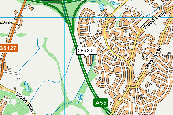 CH5 3UG map - OS VectorMap District (Ordnance Survey)