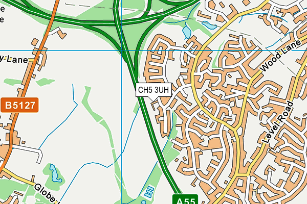 CH5 3UH map - OS VectorMap District (Ordnance Survey)