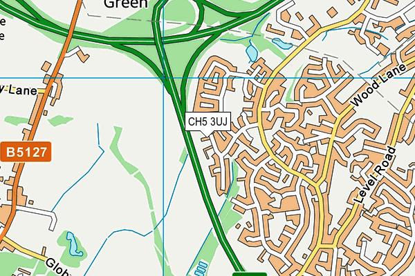 CH5 3UJ map - OS VectorMap District (Ordnance Survey)