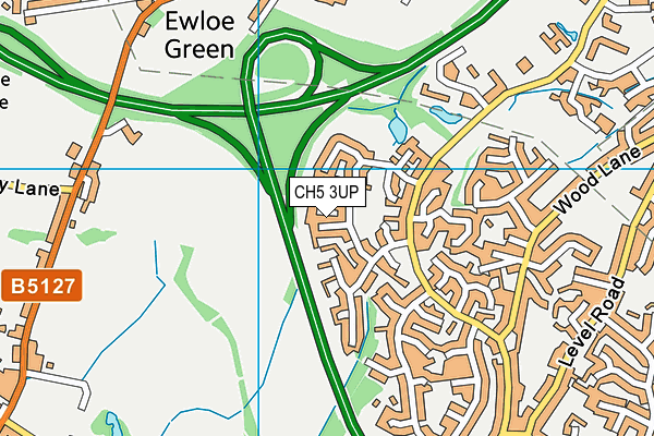 CH5 3UP map - OS VectorMap District (Ordnance Survey)