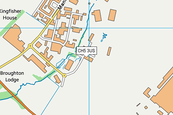 CH5 3US map - OS VectorMap District (Ordnance Survey)