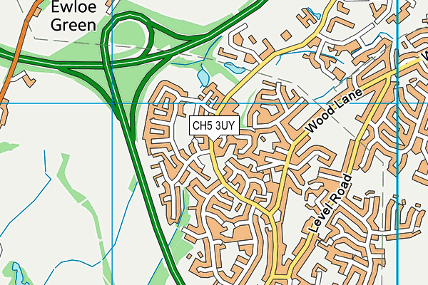 CH5 3UY map - OS VectorMap District (Ordnance Survey)