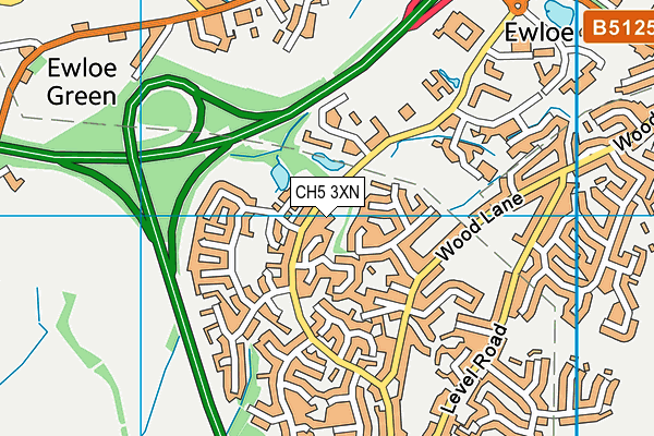 CH5 3XN map - OS VectorMap District (Ordnance Survey)