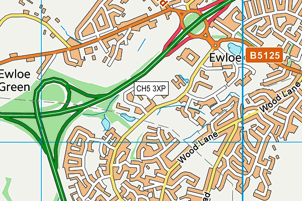 CH5 3XP map - OS VectorMap District (Ordnance Survey)