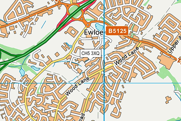 CH5 3XQ map - OS VectorMap District (Ordnance Survey)