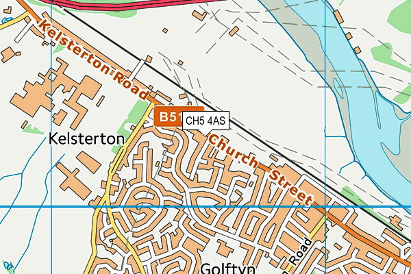 CH5 4AS map - OS VectorMap District (Ordnance Survey)